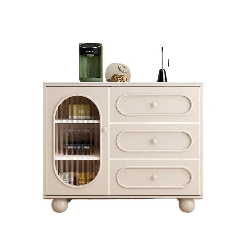 

Wall cabinet Locker Living room Cream wind storage cabinet Household tea cabinet