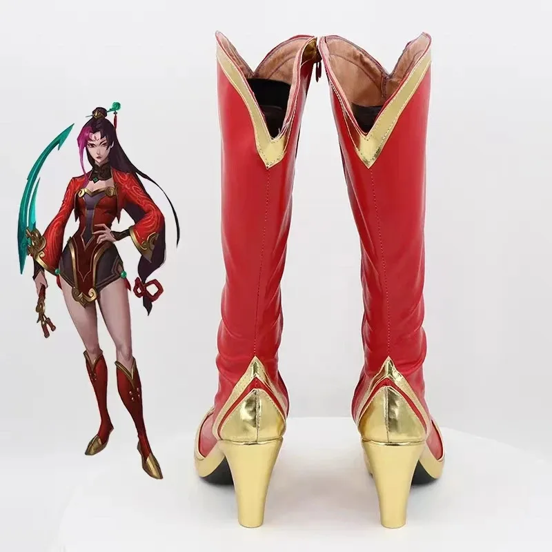 

Обувь для косплея для игр 2025 11, LOL, ботинки Дианы «Скорн Луны», аксессуары для Хэллоуина, индивидуальный заказ