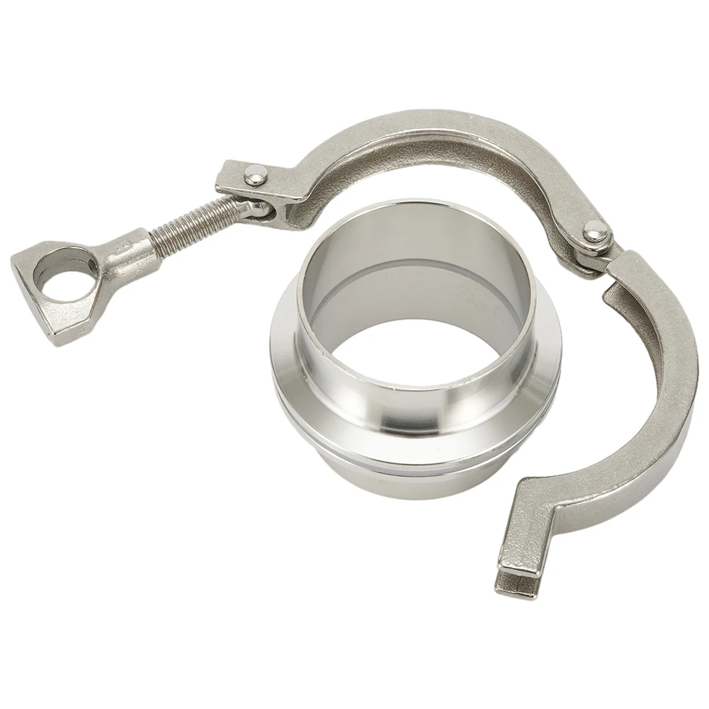 Sanitary Pipe Tri-Clamp Ferrule Weld Set PTFE Gasket Stainless Steel SS304 Ferrule 51mm 2