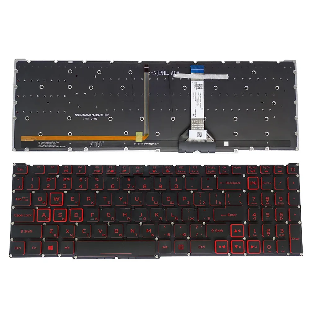 

For Acer Nitro 5 AN515-57-73DH 584Y AN515-56-7183 LG5P_N10BRL RU Russian red backlit keyboard