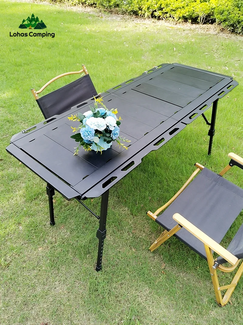 Lohascamping للطي 5 وحدة IGT الجدول خفيفة الوزن الجدول التخييم طاولة النار توسيع قابل للتعديل الساق مكتب سطح المكتب الموقد طاولة شواء