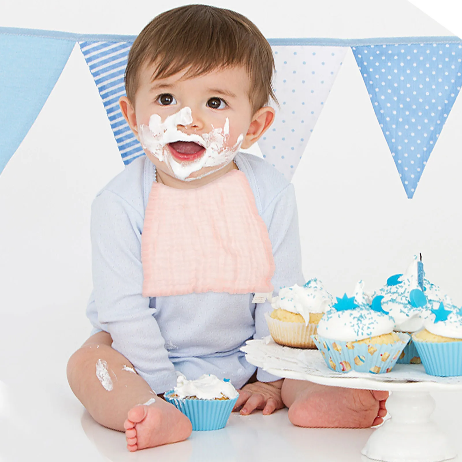 

3Pcs Baby Drool Towels Cotton Gauze Breathable Soft Face Towels Saliva Absorbent Burp Cloths Muslin Washcloths for Newborn