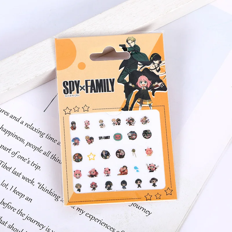 Spy × Family Nail Sticker Cosplay Japan Anime Stickers Art Decoration Cartoon Stickers Manicure Set Manicure Stickers Kids Gift