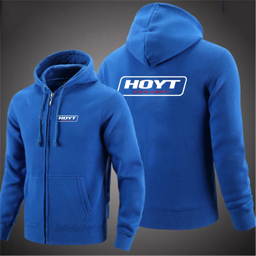 2025 Spring And Autumn Men's HOYT Archery Huntinger Bows Logo Print Popular Zipper High-Quality Jacket Coat Sports Hoodies view 4