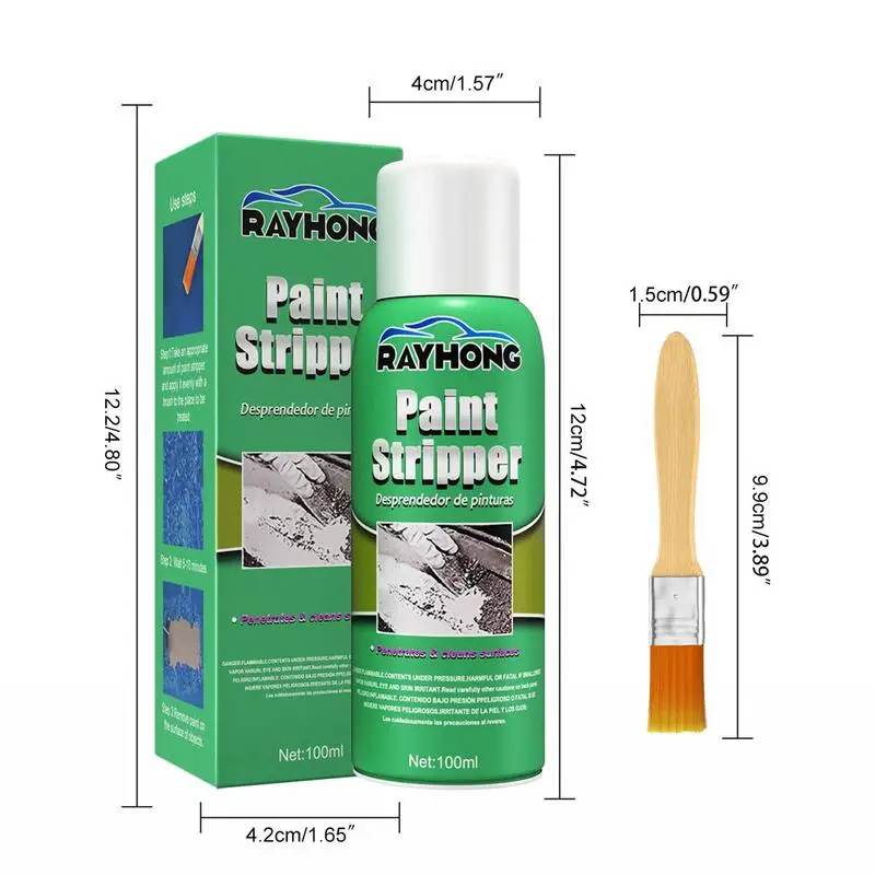 new 100ml Strong Paint Remover for Metal Fast Effective Paint Stripper Liquid with Brush for Automobile Motorcycle Rust Removal