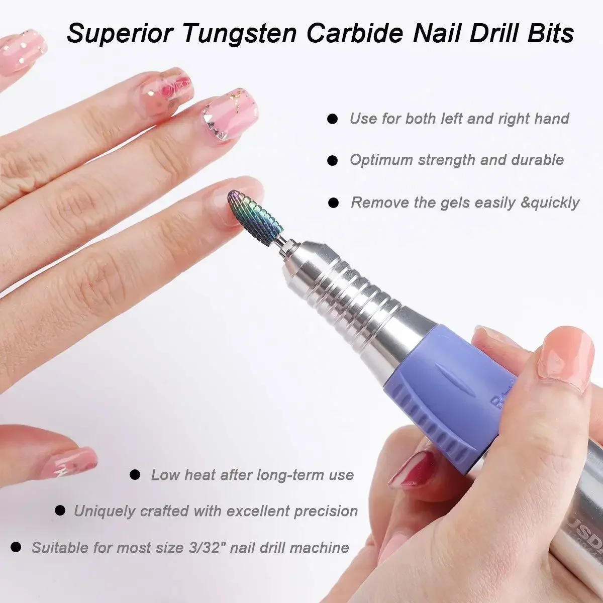 67Types Ceramic Tungsten Nail Drill Bits Milling Cutter For Manicure Pedicure Nail Files Buffer Nails Art Equipment Accessoriess