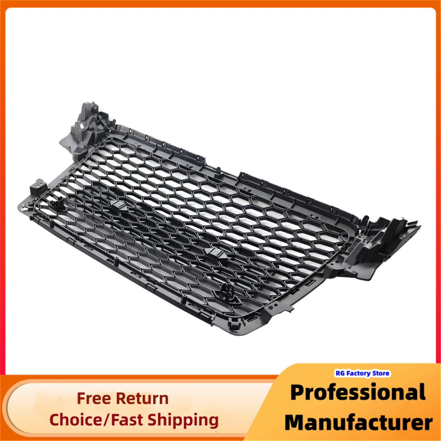 Front Bumper Honeycomb Mesh Grille For Audi A4 B8 8T S4 2008-2012 Upgrade RS4 Style Front Bumper Grille Glossy Black Grill Cover