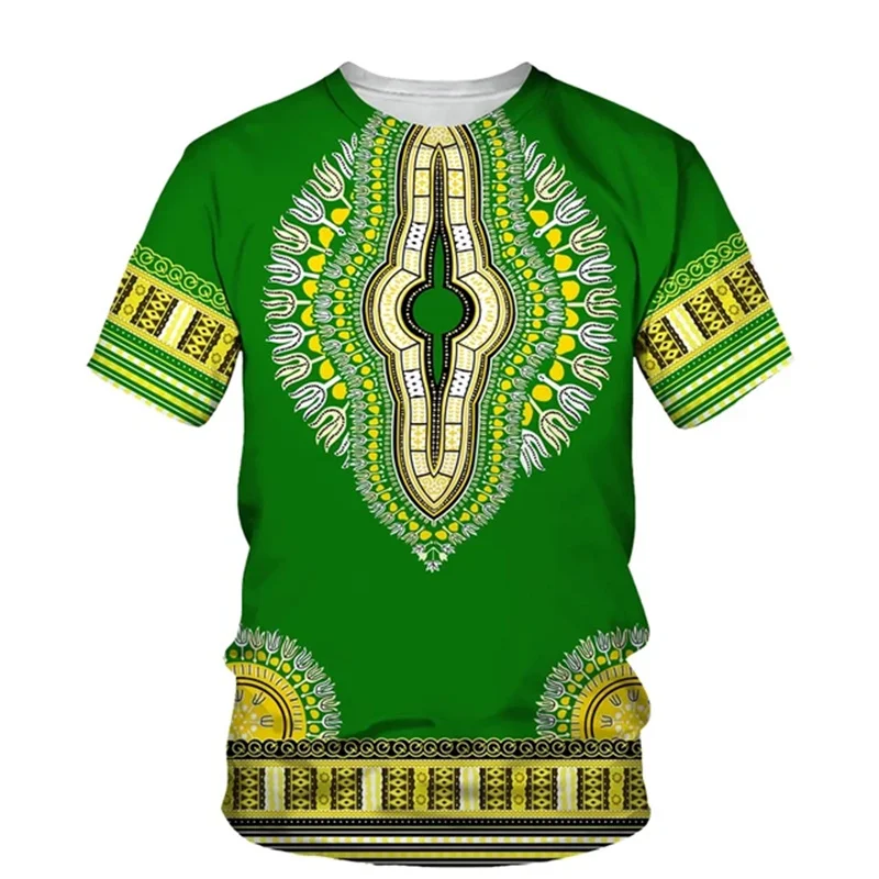 Summer Harajuku 3D Print African Dashiki Ethnic Patterns T Shirt For Men Kid Fashion Streetwear Tee Shirts Unisex Mens Clothing