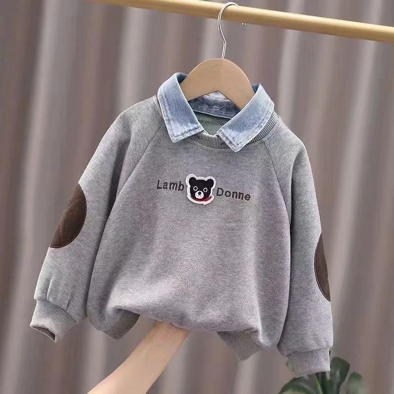 Boys Hoodies Sweatshirts Cotton Tops Outwear 2023 Stylish Spring Autumn Windproof Kids Teenagers Children\'s Clothing