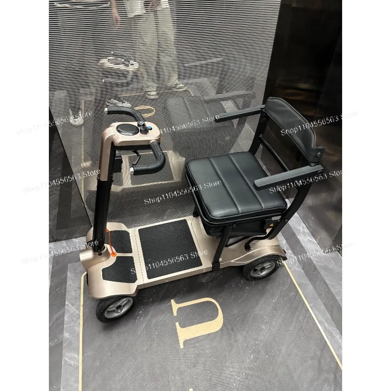 Electric Mobility Scooter 15KG Ultra Light Portable Folding 4 Wheel Scooter for Travel Daily Commute