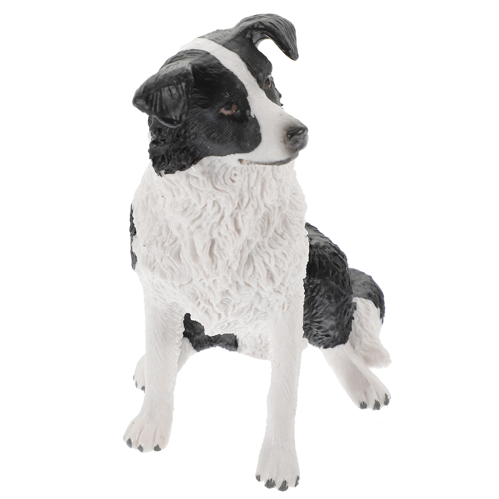 Border Collie Dog Figurine Simulation Pet Artificial Puppy Ornament Statue Resin Model Child Figure