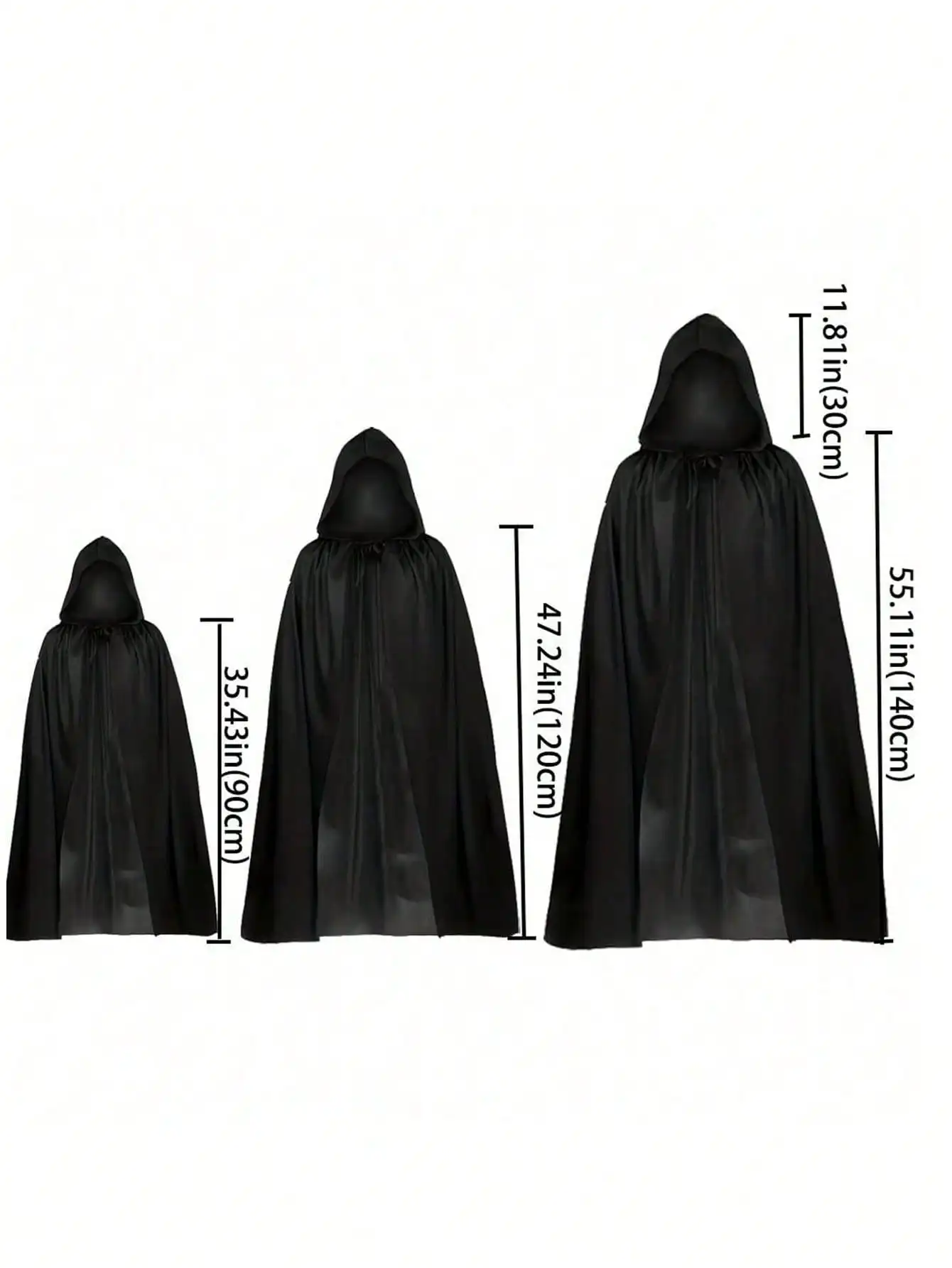 1pc Unisex Hooded Halloween Christmas Cloak Costumes Party Cape,Adult Cosplay Costume For Halloween Christmas Party