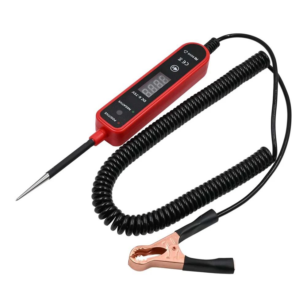 Circuit Probe Tester 4V-60V DC Automotive Circuit Tester Car Short Finder Overload Protection LED Digital Display