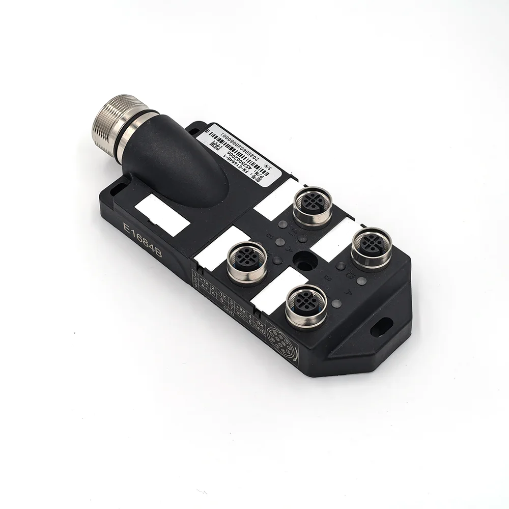 Industrial RFID Master E1684B Modbus TCP RTU Communication Module 4  IP67 Protection Star/Tree Topology Automation