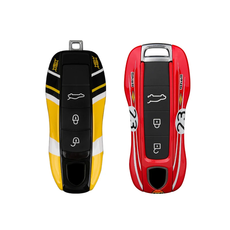 Hot Fashion Pattern for Porsche Panamera Cayenne Macan 911 718 9YA 971 Key Case Bag Shell Cover Cap Protector Car Accessories| |