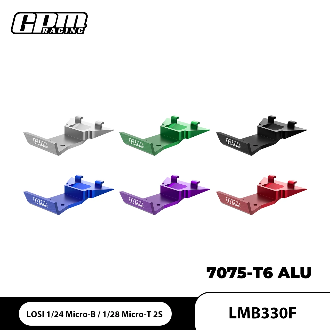 

GPM 7075 Alloy Front Skid Plate Bumper For LOSI 1/24 Micro-B / 1/28 Micro-T 2S