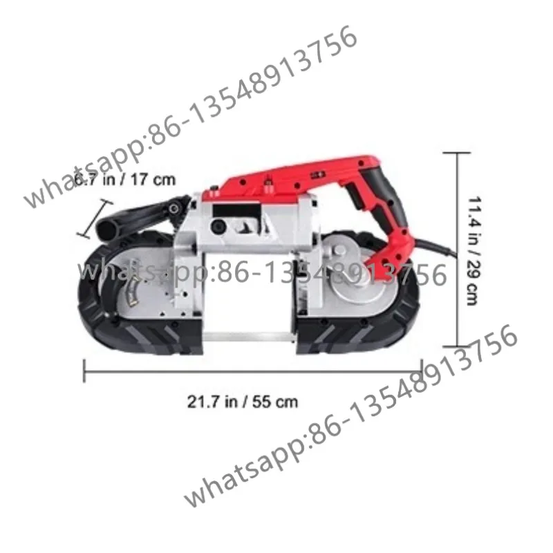 

Portable BandSaw 5Inch Cutting Capacity Cordless Variable Speed 10Amp Motor Deep Cut Bandsaw for Metal Wood Pipes Rebar