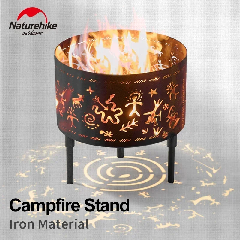 

Naturehike Campfire Stand Firewood Stove Burner Fire Wood Heater Bonfire Furnace Brazier Camping Cooking Supplies Iron Portable