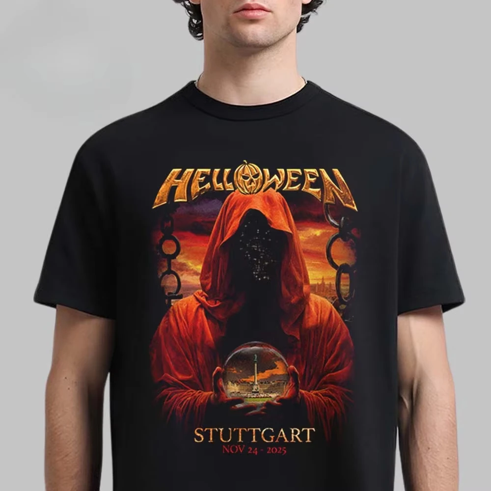 Helloween Stuttgart 2025 Red Robe Crystal Ball Print Tee Exc