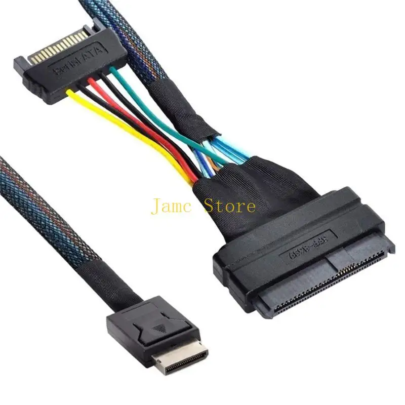 LX0B SFF-8611 Oculink-Stecker auf SFF-8639-Buchse, Hochgeschwindigkeitskabel, NVME-PCIe-Kabel
