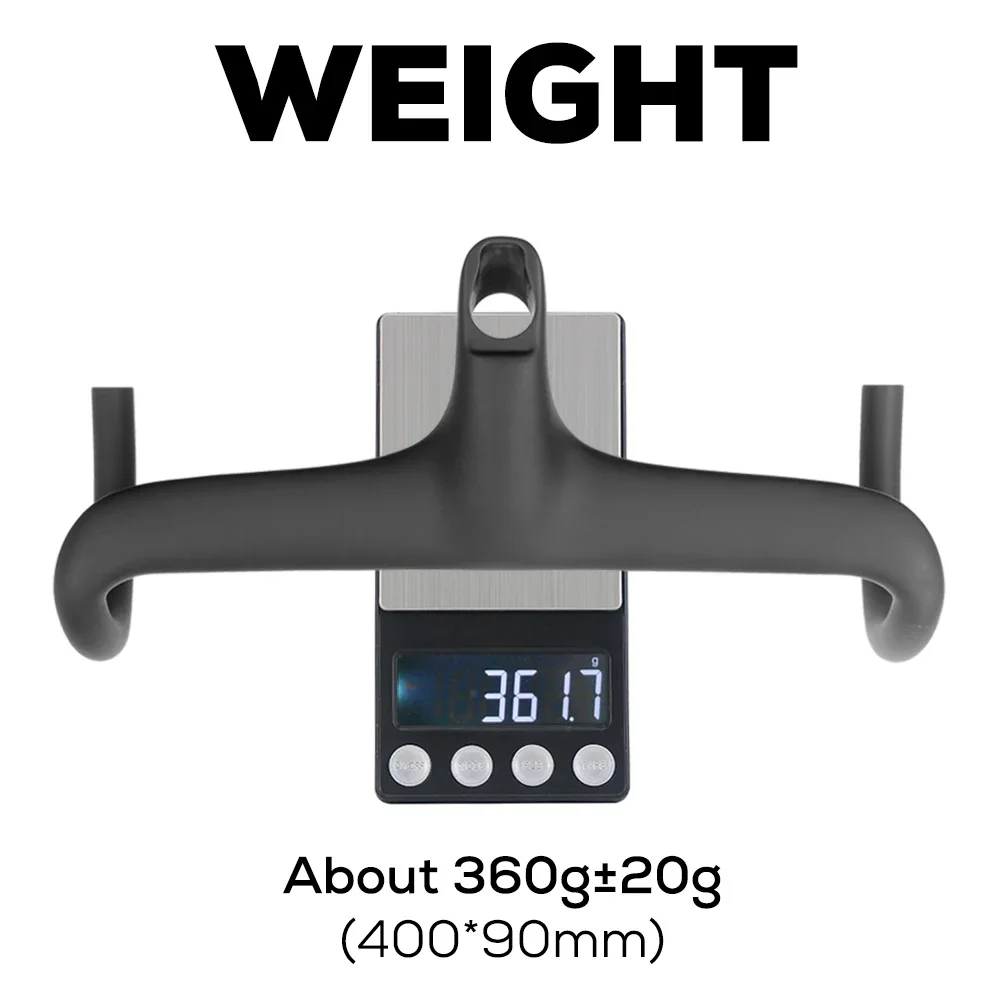 

ULLICYC Carbon Road Bike Handlebar Width 360mm-380mm Clamp 28.6mm Bike Accessories Bicycle Integrated Carbon Handle Bar