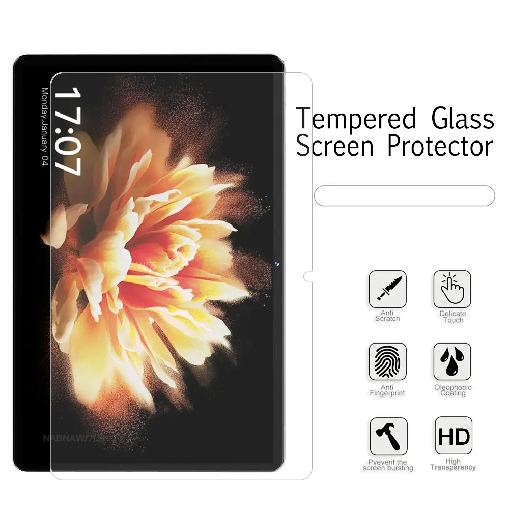 2 Pieces HD Hard Film Scratch Proof Tempered Glass Screen Protector For BMAX MaxPad I10 Pro 10.1-inch Display