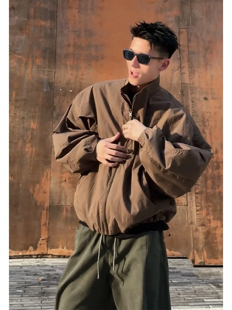 

Мужская куртка American Sle MA Flight Jaet: укороченная, с воротником-стойкой, в стиле бейсбольной формы, износостойкая, ветрозащитная, водонепроницаемая