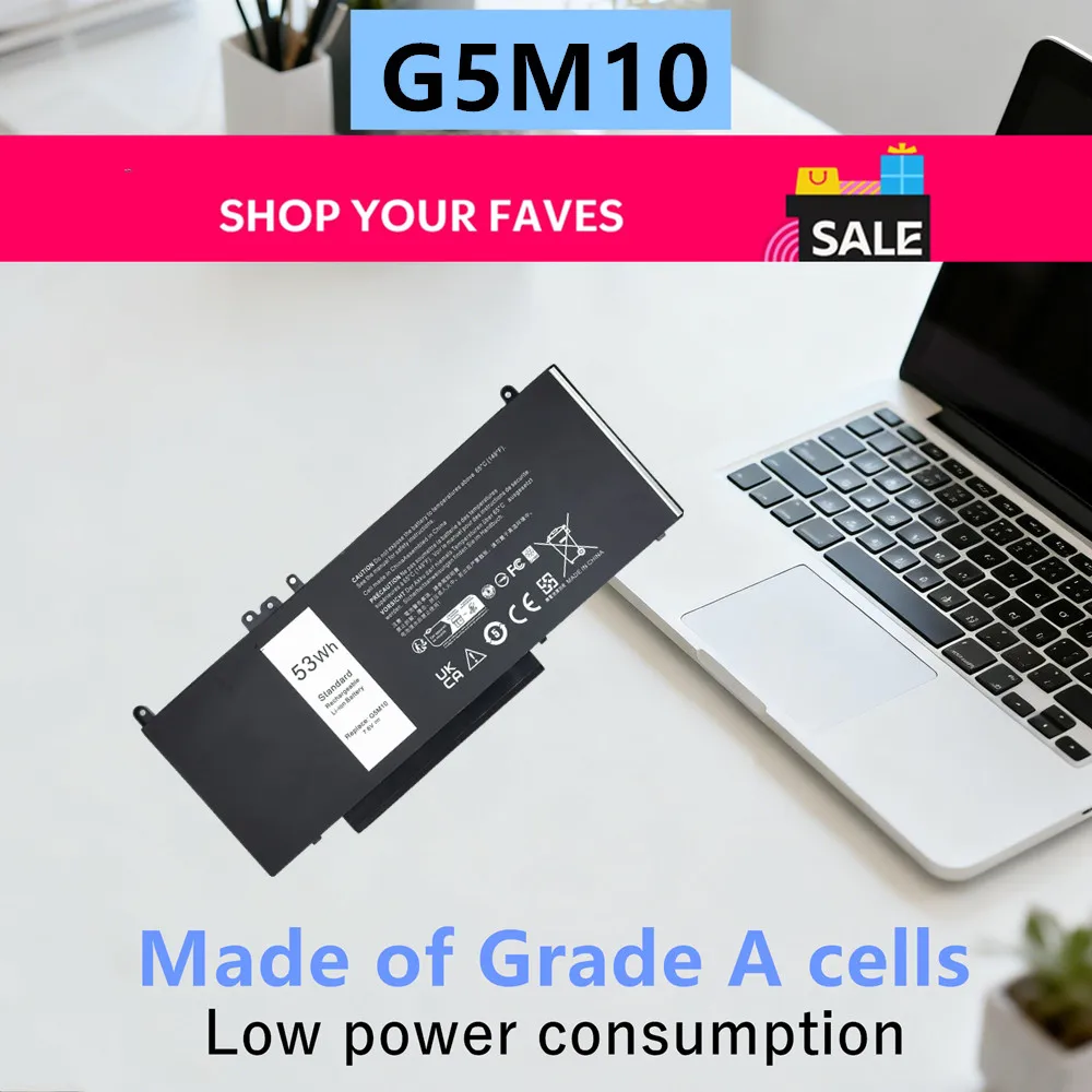 Laptop Battery For Dell Latitude E5250 E5450 E5550 G5M10 7V69Y TXF9M 79VRK 07V69Y RYXXH