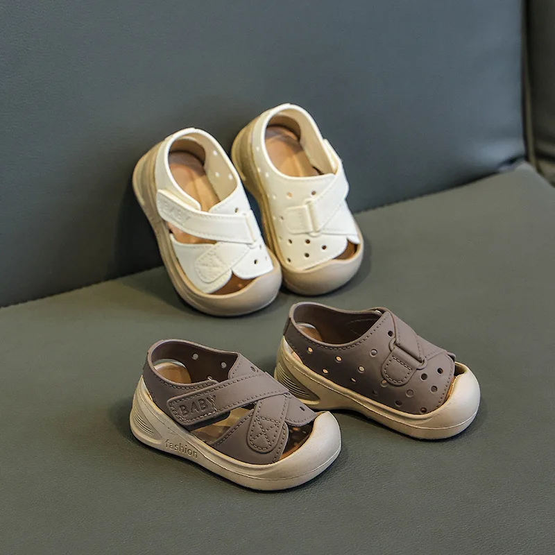 2026 Trending Baby Walking Shoes, Cute Anti-Collision Closed Toe Sandals, Adjustable Hook & Loop Outdoor Shoes for Infants & Kid