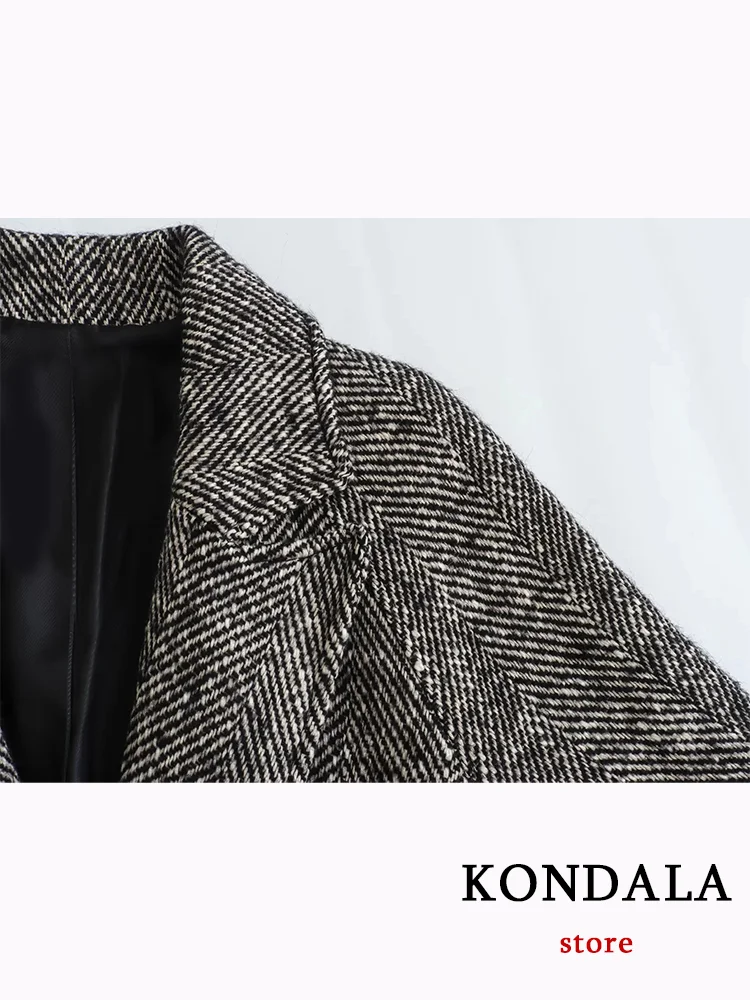 Kondala Vintage Casual Chic Damesjassen Grijze Gradiënt V-Hals Zakken Riem Raglan Mouw Jas Mode 2023 Herfst Trenchcoat