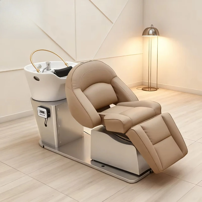 

Salon leather chair shampoo bed recliner shampoo sink bed shampoo bowl bed