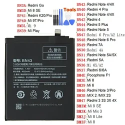 Orginal Phone Battery For Xiaomi Mi Redmi Note Mix 2 3 3S 3X 4 4X 4A 4C 5 5A 5S 5X M5 6 6A 7 8 Pro Plus BN43  BN31