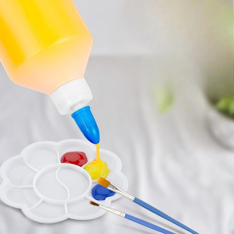24 Colors 500ml Large Bottle Acrylic Paint Set DIY Graffiti Pigment for Kids Plaster Doll Coloring Art Drawing Supplies