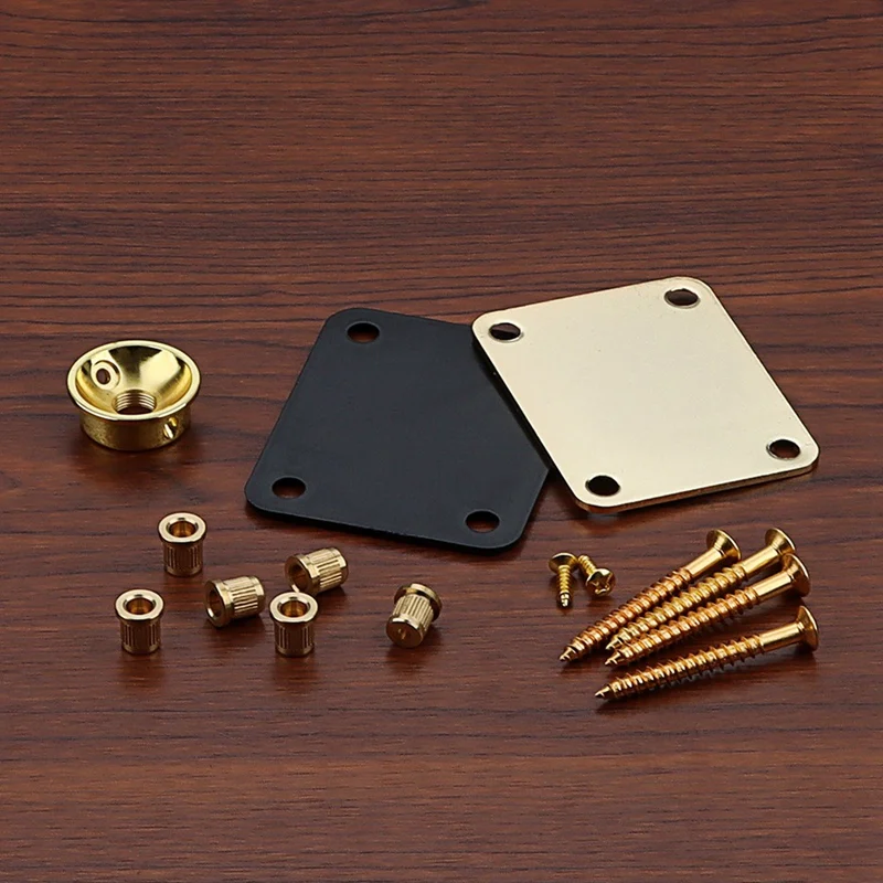 New-Electrosocket Jack Plate & Guitar String Ferrules & Bass Guitar Metal Neck Plate Compatible Guitar String Winder