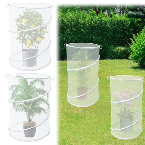 Foldable Mesh Plant Protective Cages Pop-up Insect Net Cover for Outdoor Greenhouse, Vegetable Garden & Plantation (Breathable)