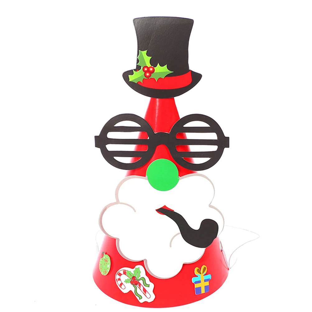 

12 Pcs Christmas Hat Material Costume Ornament Paper for Kids Cosplay Child Decorations