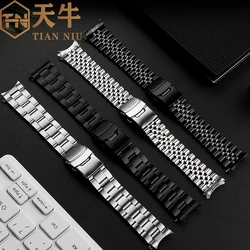 Stainless steel strap for Seiko No. 5 SKX007/009 SRP599 SSK003 curved metal stainless steel watch band 20mm 22mm men's bracelet