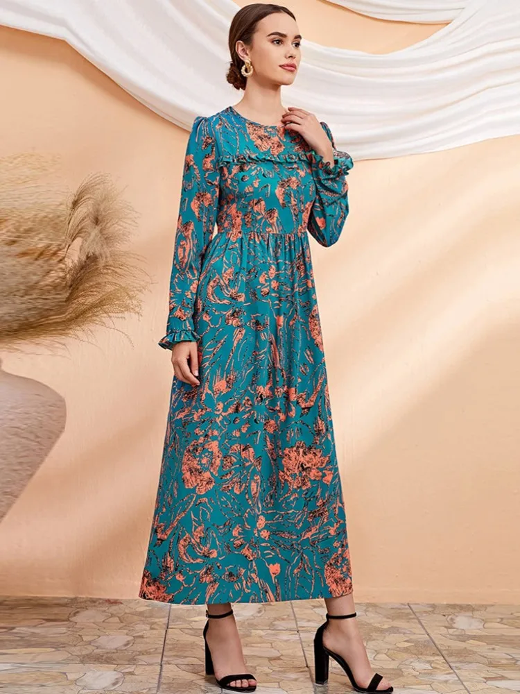 Abaya-Robe Longue pour Femme Musulmane, Hijab, Dubaï, Eid, Ramadan, Islam, Vêtements Africains, Djellaba