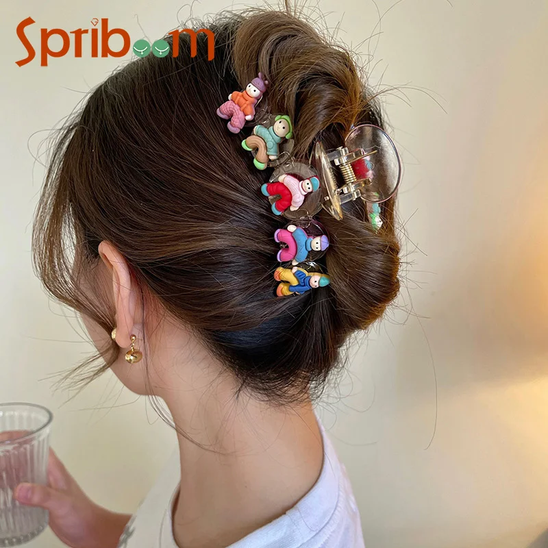 Cartoon Hair Accessories for Women Cute Crab Clip Hair Female Korean Trendy Claw Clips Girls Hairpin Fashion Head Wear