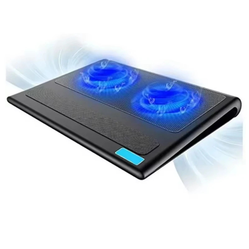 Laptop Cooler Base Metal Mesh Gaming Laptop Stand 2 Fans USB Interface Air-Cooled Silent Cooling Device-WDL view 2