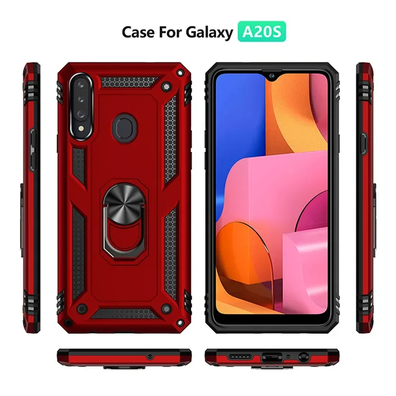 For Samsung Galaxy A10 A20 A30 A40 A50 A70 A10E A20E Armor Car magnet Case For A10S A20S A30S A01 A11 A21 A31 A41 A51 A71 5G