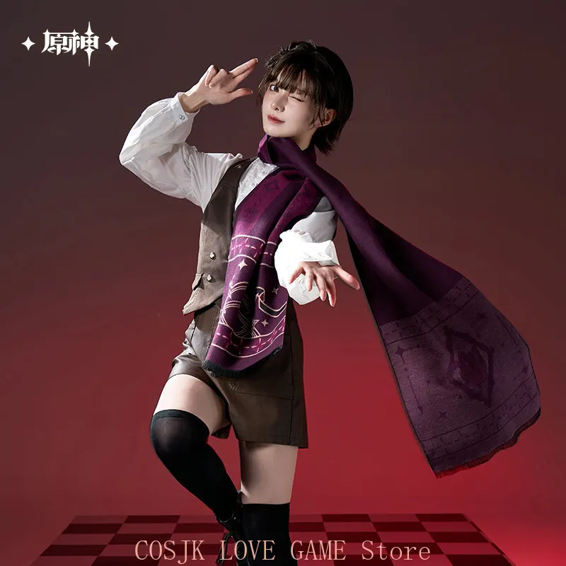 

Игра Magic Show Series Lynette Impression Шарф Genshin Impact Lyney Шарфы Аниме Аксессуары для косплея 190 СМ Подарки на день рождения