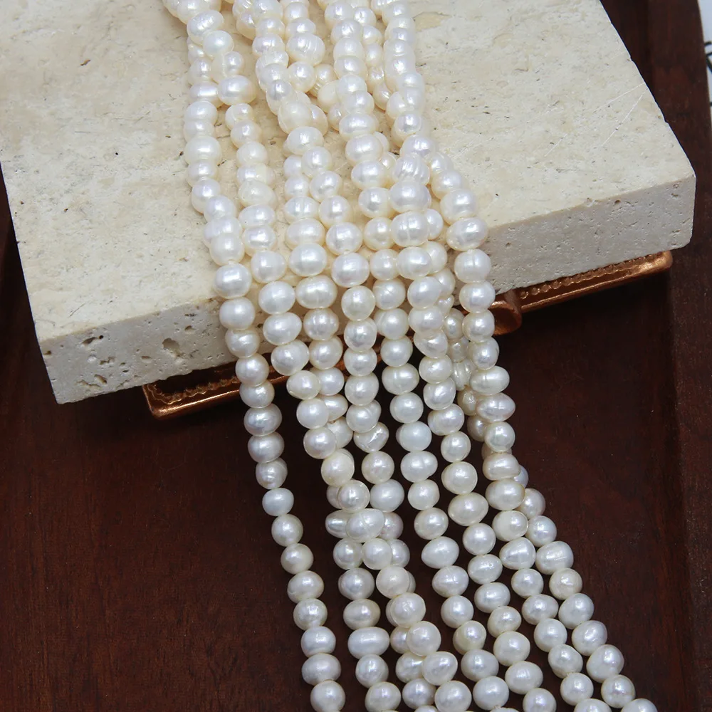 Esiyni AA Natural Freshwater Pearls Suitable for DIY Jewelry Necklace Earrings Jewelry Rice Beads Holiday Gifts Jewelry Making