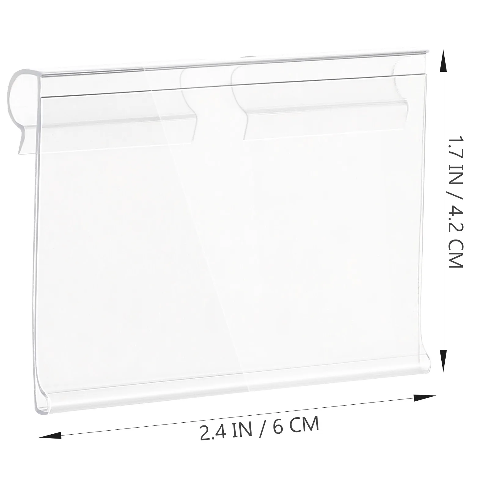 PVC Price Tag Holders 60 Pack Sturdy Shelf Label Holders for Retail Store Supermarket Display Racks