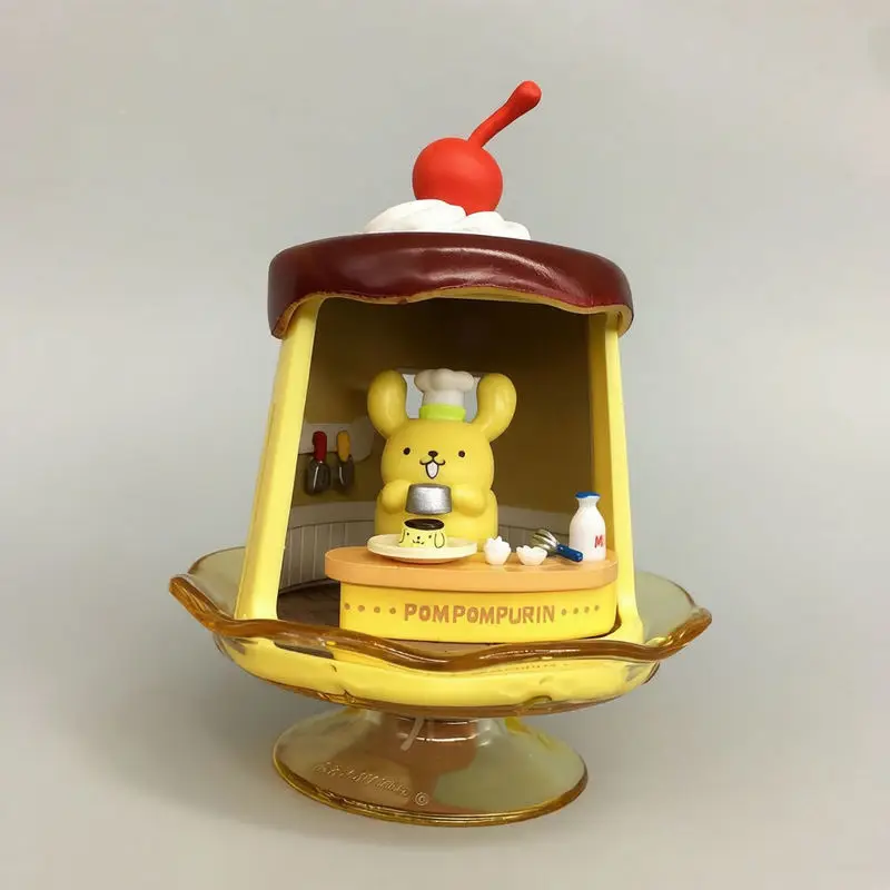 New In Stock Pomompurin Mini Daily Scene Pudding House Model Blind Box Cute Desktop Ornament For Friends' Holiday Surprise Gift