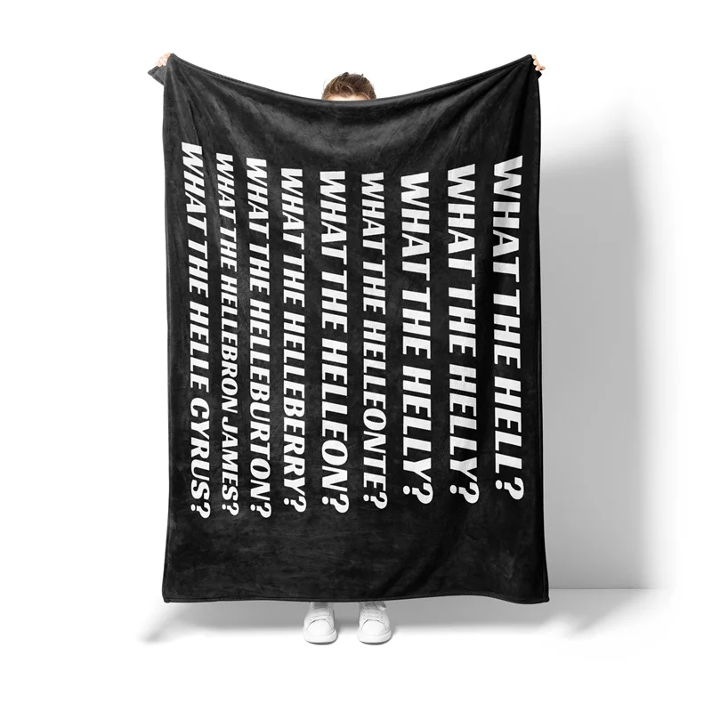 Gaslight Gatekeep Girlboss What The Hell What The Helly Throw Blanket for Women Men Girls Boys Kids Pets Dogs Cats Couch Sofa