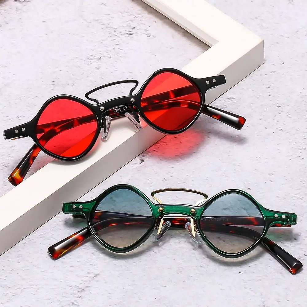 UV400 Sun Glasses Gradient Steam Punk Glasses Small Round Square Sunglasses Hippie Driving Shades