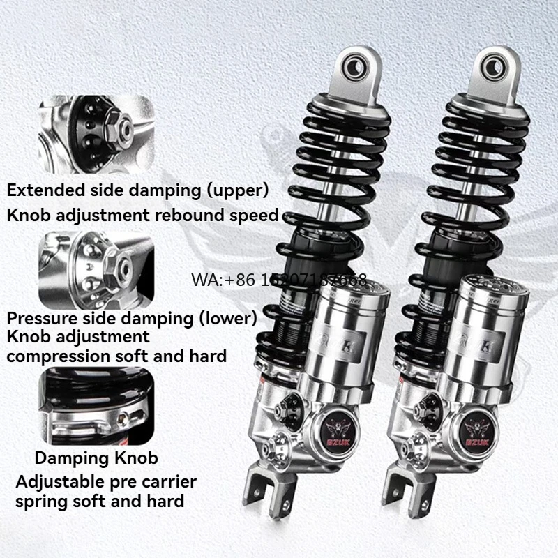 P50 Rear Shock Absorber for Yamaha NMAX155 Direct Upward Suspension with Nitrogen Cylinder Damping New Condition