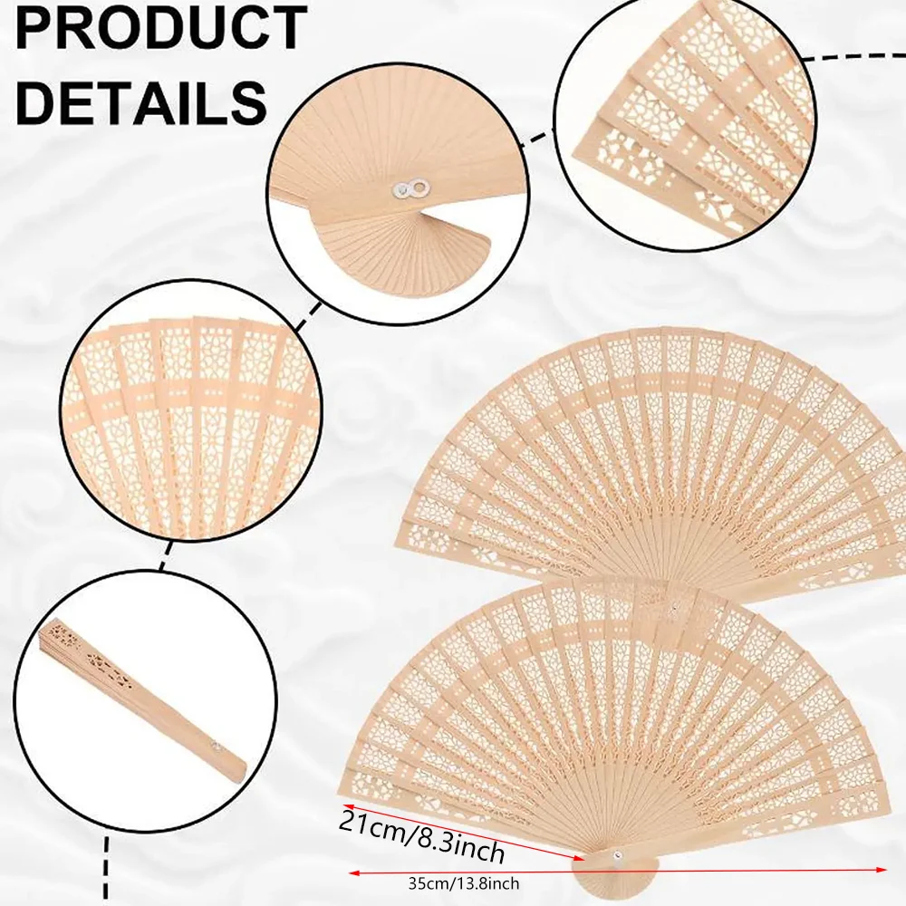 مروحة يدوية لحفلات الزفاف ديكور حفلات البكالوريوس من الخيزران مراوح قابلة للطي للعروس لتكون وصيفة العروس وحفلات الزفاف هدية أم العروس #2