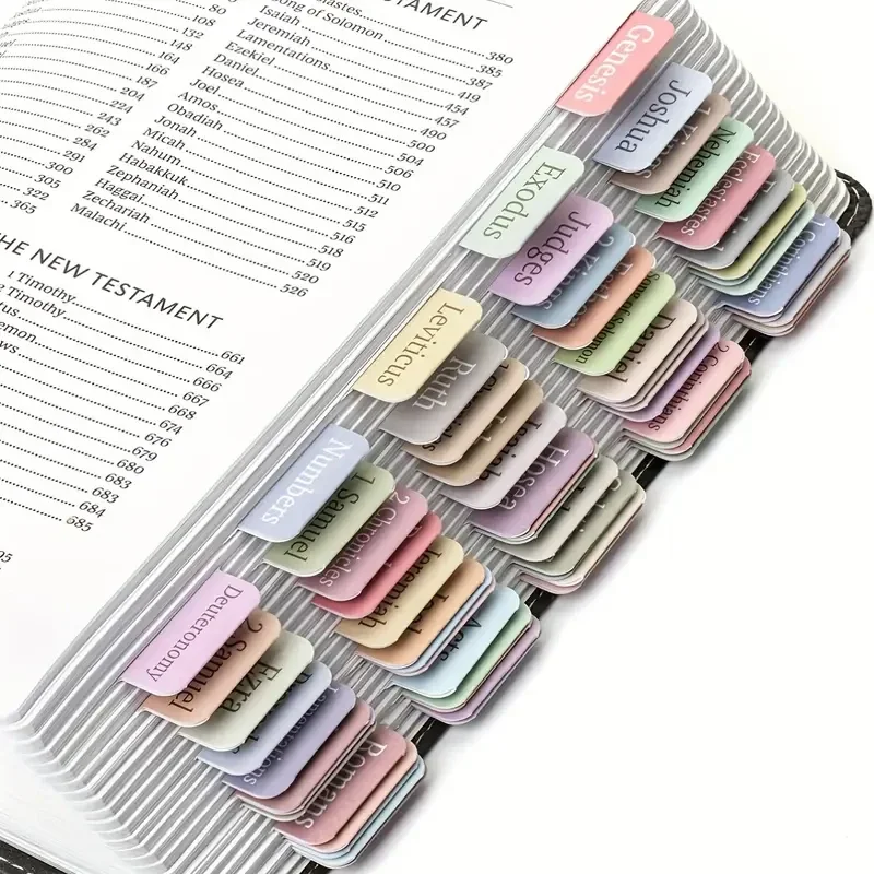 5 Sheet Morandi Color Bible Index Label Sticker Writable Removable Personalized Self-adhesive Bookmark Stickers Stationery